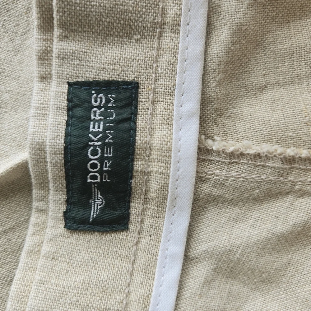 NWOT Dockers Premium Pants Mens W36x L30 Beige Linen Blend.